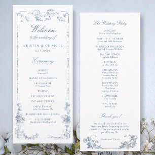 Programa Elegante Classic Dusty Blue Floral Francesa