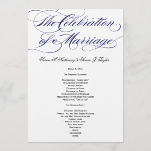 Programa Elegante de Boda de Guión - Armada