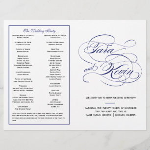 Programa Elegante de Boda de Guión - Armada