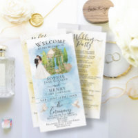 Programa Elegante de Boda de Lujo de Novia y Groom