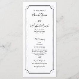 Programa Elegante de Boda de Marco