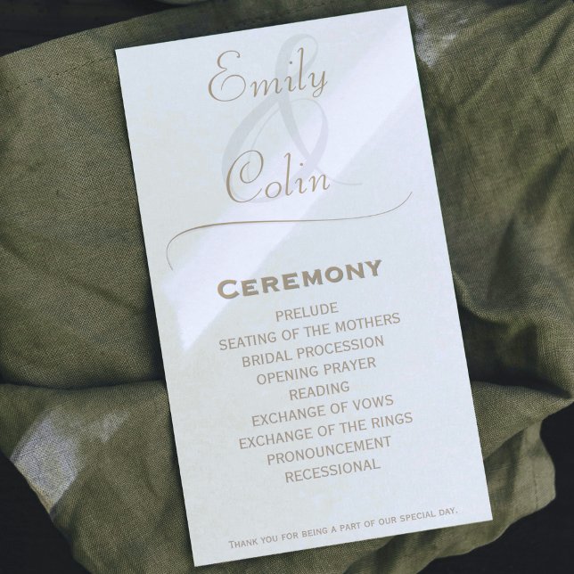 Programa Elegante de Boda de Oro (Subido por el creador)