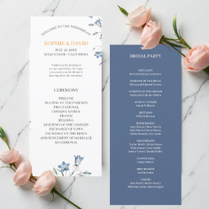 Programa Elegante de Boda Floral