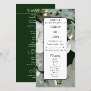 Programa Elegante de Boda Hidránica Blanca