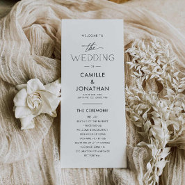 Programa Elegante de Boda Moderna