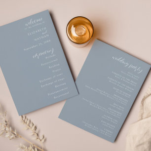 Programa Elegante de Boda Moderna