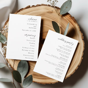 Programa Elegante de Boda Moderna
