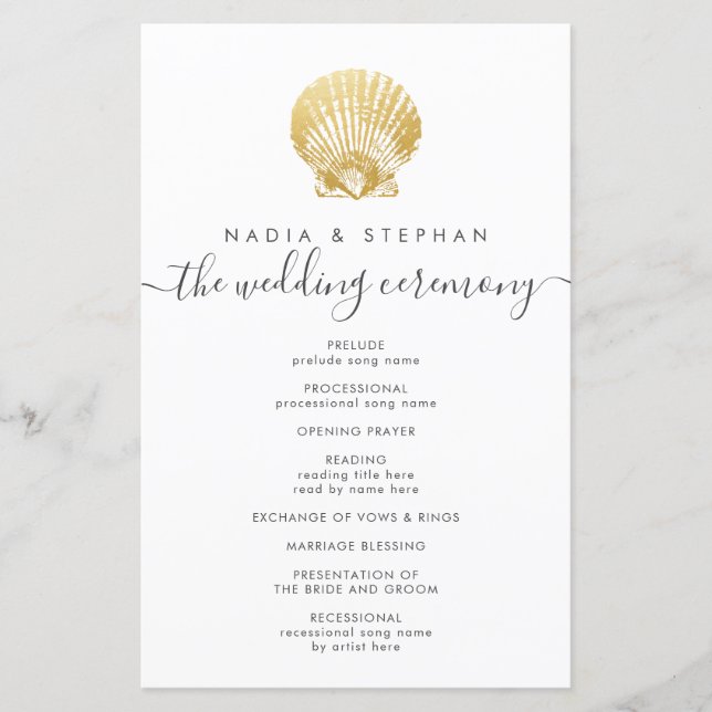 Programa Elegante de Boda Presupuestaria de Campañ (Anverso)