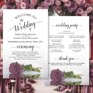 Programa Elegante de Boda Presupuestaria Rosa Polv