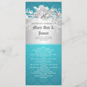 Programa Elegante de Bodas Baroque Flourish Blue