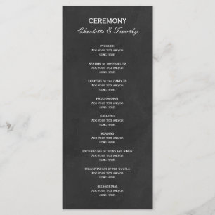 Programa Elegante de Bodas Blanco Negro