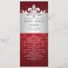 Programa Elegante De Bodas Fleur De Lis Red