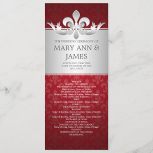 Programa Elegante De Bodas Fleur De Lis Red