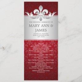 Programa Elegante De Bodas Fleur De Lis Red