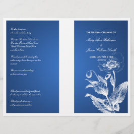 Programa Elegante de Bodas Poppy Blue