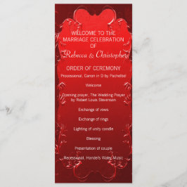 Programa Elegante de Bodas Rojas