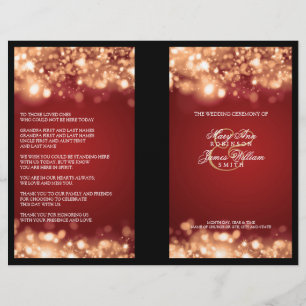 Programa Elegante de Bodas Sparkling Lights Gold