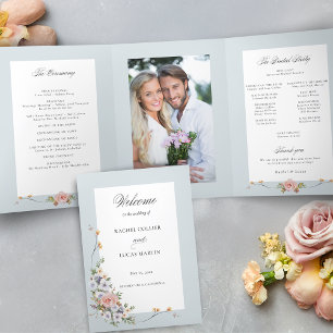 Programa Elegante de Caligrafía Floral Pastel Boho
