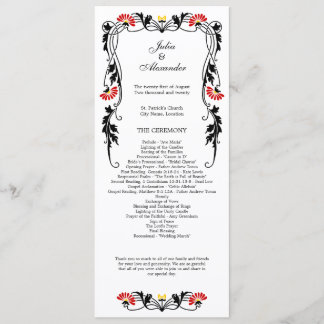 Programa Elegante de Flores y Bodas de Swirls