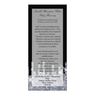 Programa elegante de glamur negro/plateado Purpuri