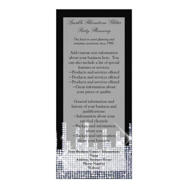 Programa elegante de glamur negro/plateado Purpuri (Frente)