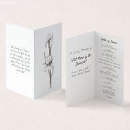 Programa Elegante de Orden Funeral de Servicio de 