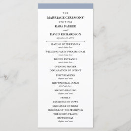 Programa Elegante | Dusty Blue Wedding Program