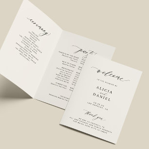 Programa Elegante escritura de marfil negro doblada para fi