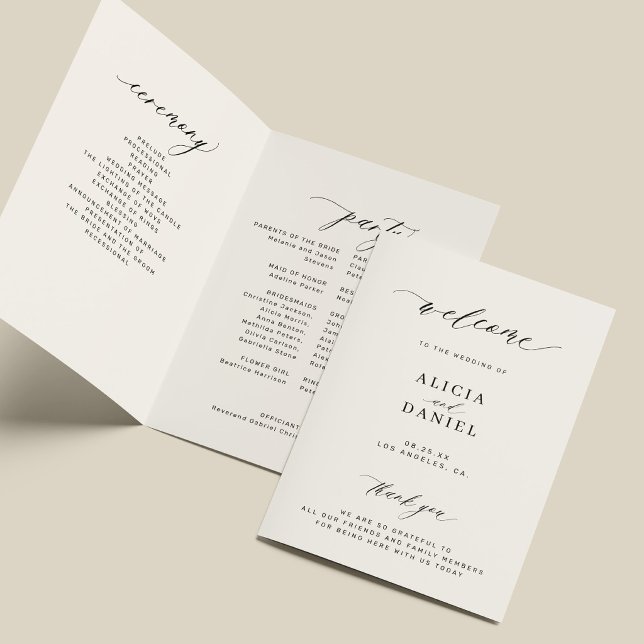 Programa Elegante escritura de marfil negro doblada para fi (Subido por el creador)