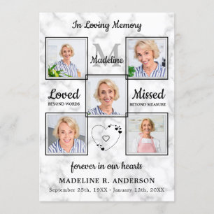 Programa Elegante Funeral De 5 Fotografías De La Orden De S