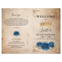 Programa Elegante Gold y Real Blue Quinceanera
