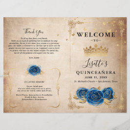 Programa Elegante Gold y Real Blue Quinceanera