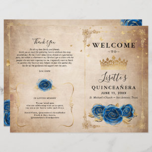 Programa Elegante Gold y Real Blue Quinceanera