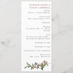 Programa Elegante invierno Berries color de agua verde rojo