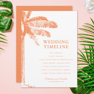 Programa Elegante Línea de tiempo del Boda del árbol de pal