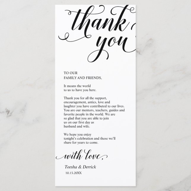 Programa Elegante Lugar De Cena Moderna (Anverso)