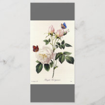 Elegante marcador gris de arte botánico vintage