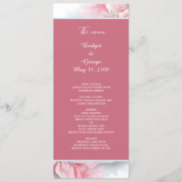 Programa Elegante Marco floral rosado boda suave paño brill