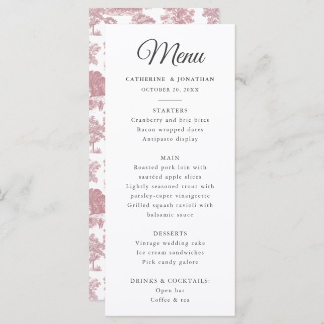 Programa Elegante Moda Vintage Hípica Rosa (Anverso / Reverso)