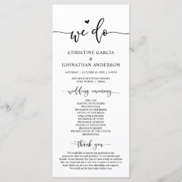 Programa Elegante moderno, lo hacemos, ceremonia Boda