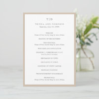 Elegante Monograma Neutral Terrenal Boda Moderna