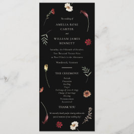 Programa Elegante Moody Fall Boda de Flor Silvestre del Oto