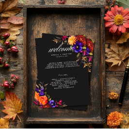 Programa Elegante Moody Vibrant Harvest Floral Boda