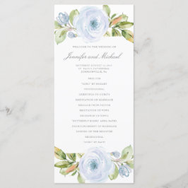 Programa Elegante Primavera Floral Dusty Blue Wedd