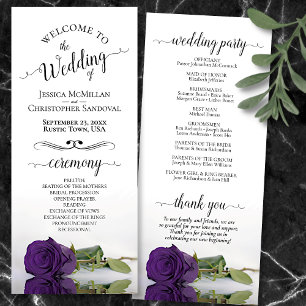 Programa Elegante Rosa Royal Purple Boda romántico