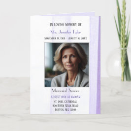 Programa Elegante servicio de Beravement Obituary