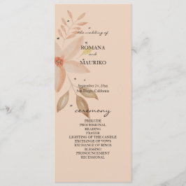 Programa Elegante Terracota Rubor Flores acuáticas