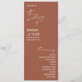 Programa Elegante Tipografía Simple Contemporánea Terracott