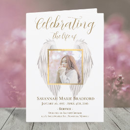 Programa Elegante Wings Memorial Service Funeral Foto