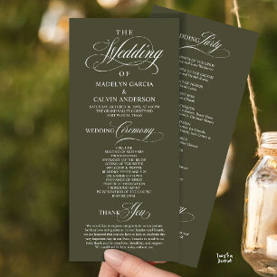 Programa Elegante y sofisticado orden de ceremonia de boda